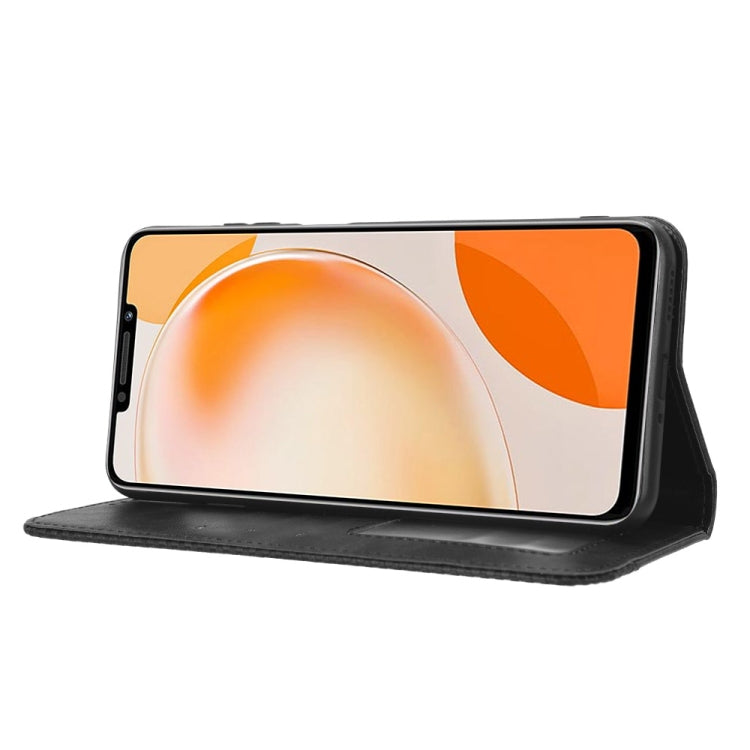 For Huawei Enjoy 60X Magnetic Buckle Retro Texture Leather Phone Case(Black) - free shipping - PMC TechLife - Order now!