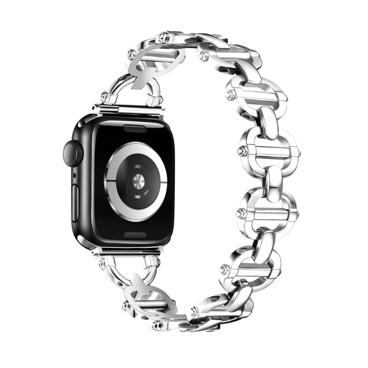 Ladder Buckle Metal Watch Band For Apple Watch Ultra 49mm(Silver) - Watch Bands by PMC Jewellery | Online Shopping South Africa | PMC Jewellery