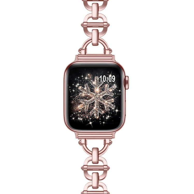 Ladder Buckle Metal Watch Band For Apple Watch SE 2022 40mm(Pink) - Watch Bands by PMC Jewellery | Online Shopping South Africa | PMC Jewellery