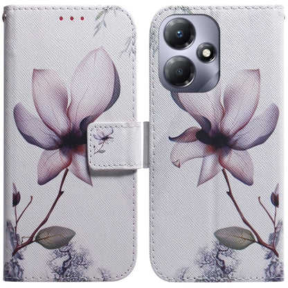 For Infinix Hot 30 Play Coloured Drawing Flip Leather Phone Case(Magnolia) - Infinix Cases by PMC Jewellery | Online Shopping South Africa | PMC Jewellery