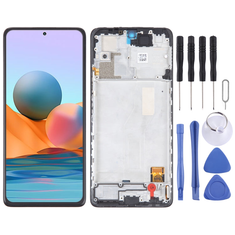 OLED Material LCD Screen For Xiaomi Redmi Note 10 Pro India Digitizer Full Assembly with Frame - free shipping - PMC TechLife - Order now!