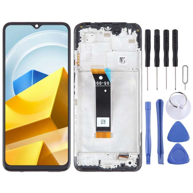OEM Material LCD Screen For Xiaomi Poco M5 India Digitizer Full Assembly with Frame - free shipping - PMC TechLife - Order now!
