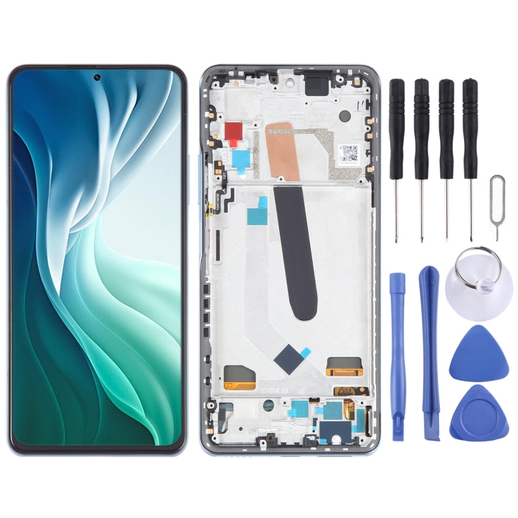 OLED LCD Screen For Xiaomi Mi 11i Digitizer Full Assembly with Frame(Blue) - free shipping - PMC TechLife - Order now!