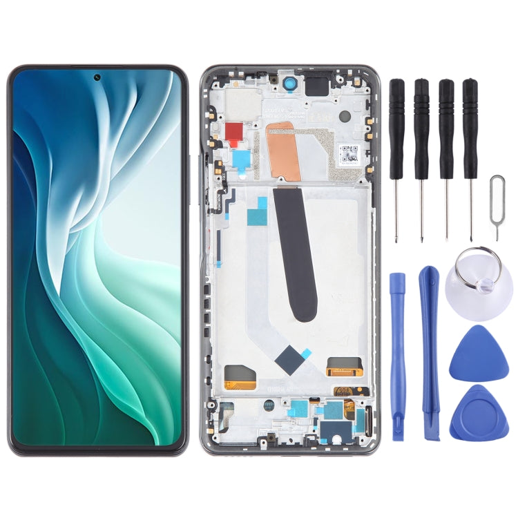 OLED LCD Screen For Xiaomi Mi 11i Digitizer Full Assembly with Frame(Black) - free shipping - PMC TechLife - Order now!