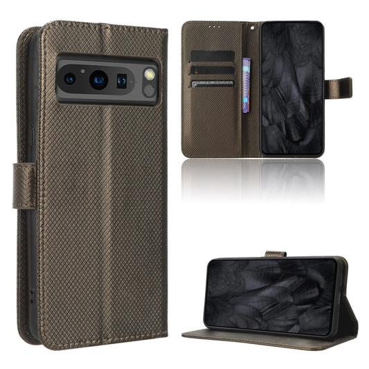 For Google Pixel 8 Pro Diamond Texture Leather Phone Case(Brown) - Google Cases by PMC Jewellery | Online Shopping South Africa | PMC Jewellery