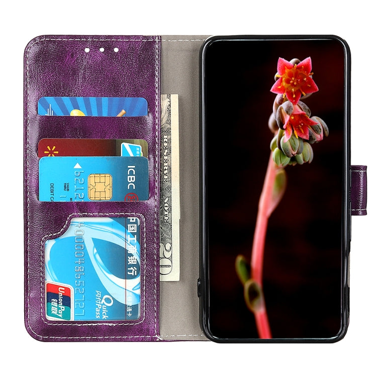 For Xiaomi Redmi 12 4G Retro Crazy Horse Texture Horizontal Flip Leather Phone Case(Purple) - Xiaomi Cases by PMC Jewellery | Online Shopping South Africa | PMC Jewellery