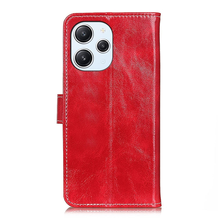 For Xiaomi Redmi 12 4G Retro Crazy Horse Texture Horizontal Flip Leather Phone Case(Red) - Xiaomi Cases by PMC Jewellery | Online Shopping South Africa | PMC Jewellery