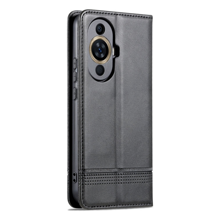 For Huawei Nova 11 Pro AZNS Magnetic Calf Texture Flip Leather Phone Case(Black) - Huawei Cases by AZNS | Online Shopping South Africa | PMC TechLife | Buy Now Pay Later Mobicred
