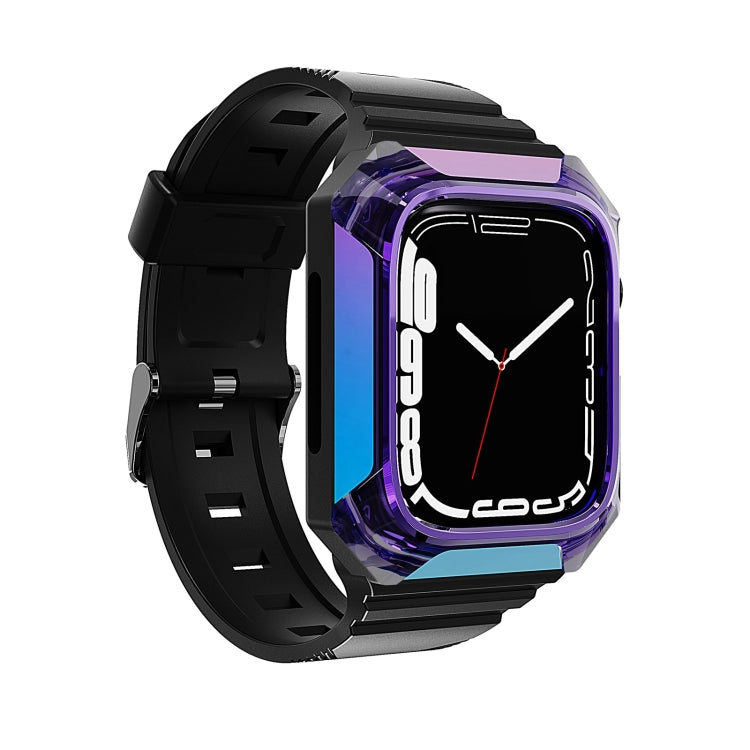 Armor Case Integrated TPU Watch Band For Apple Watch 8 45mm(Purple) - Watch Bands by PMC TechLife | Online Shopping South Africa | PMC TechLife
