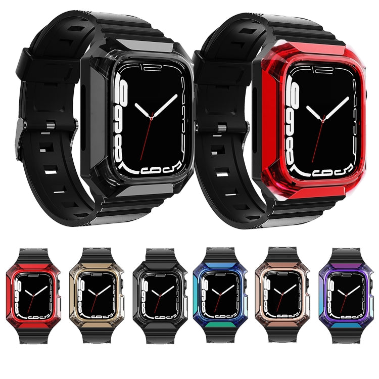 Armor Case Integrated TPU Watch Band For Apple Watch SE 44mm(Red) - Watch Bands by PMC TechLife | Online Shopping South Africa | PMC TechLife