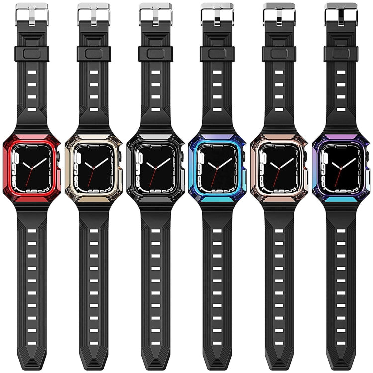 Armor Case Integrated TPU Watch Band For Apple Watch 4 40mm(Black) - Watch Bands by PMC Jewellery | Online Shopping South Africa | PMC Jewellery