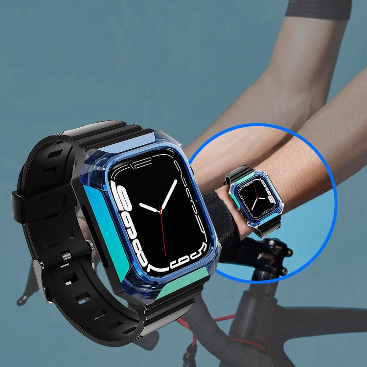 Armor Case Integrated TPU Watch Band For Apple Watch 7 45mm(Red) - Watch Bands by PMC TechLife | Online Shopping South Africa | PMC TechLife