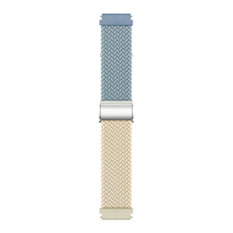 22mm Buckle Braided Nylon Watch Band(Cyan Blue Starlight) - 22mm Bands by PMC TechLife | Online Shopping South Africa | PMC TechLife