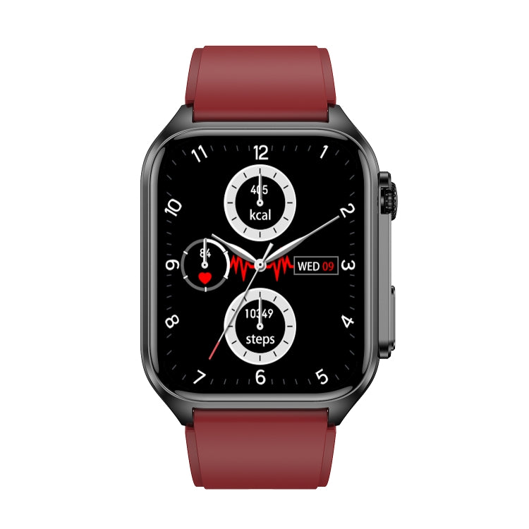 TK12 1.96 inch IP67 Waterproof Silicone Band Smart Watch Supports ECG / Remote Families Care / Bluetooth Call / Body Temperature Monitoring(Red) - Smart Watches by PMC Jewellery | Online Shopping South Africa | PMC Jewellery