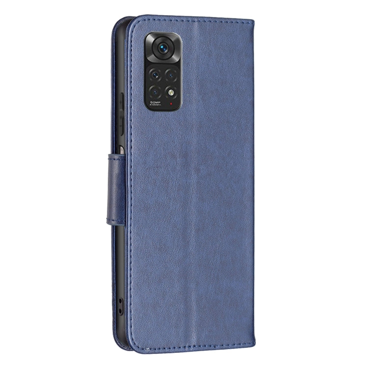 For Xiaomi Redmi Note 12S 4G / Note 11 Two Butterflies Embossing Leather Phone Case(Blue) - Xiaomi Cases by PMC Jewellery | Online Shopping South Africa | PMC Jewellery