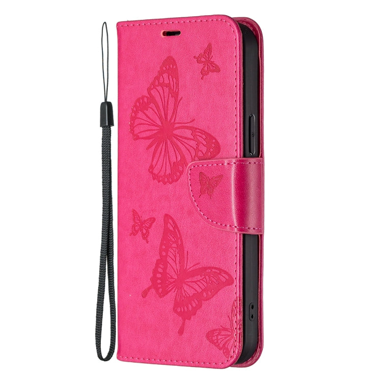 For Xiaomi Civi 3 5G Two Butterflies Embossing Leather Phone Case(Rose Red) - Xiaomi Cases by PMC Jewellery | Online Shopping South Africa | PMC Jewellery