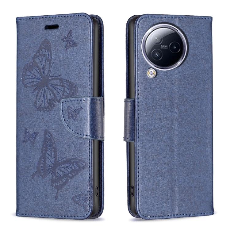 For Xiaomi Civi 3 5G Two Butterflies Embossing Leather Phone Case(Blue) - Xiaomi Cases by PMC Jewellery | Online Shopping South Africa | PMC Jewellery