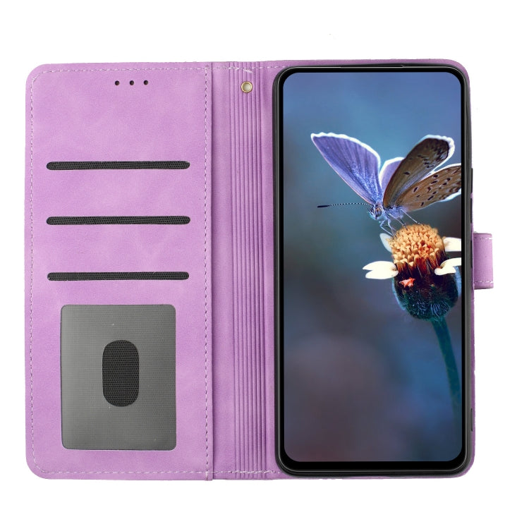 For Xiaomi 12 Pro Flower Embossing Pattern Leather Phone Case(Purple) - 12 Pro Cases by PMC Jewellery | Online Shopping South Africa | PMC Jewellery