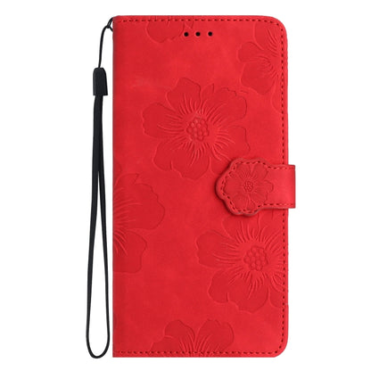 For Xiaomi 13 Flower Embossing Pattern Leather Phone Case(Red) - 13 Cases by PMC Jewellery | Online Shopping South Africa | PMC Jewellery