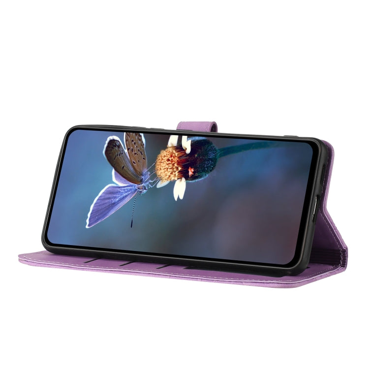 For Xiaomi Redmi 9A Flower Embossing Pattern Leather Phone Case(Purple) - free shipping - PMC TechLife - Order now!
