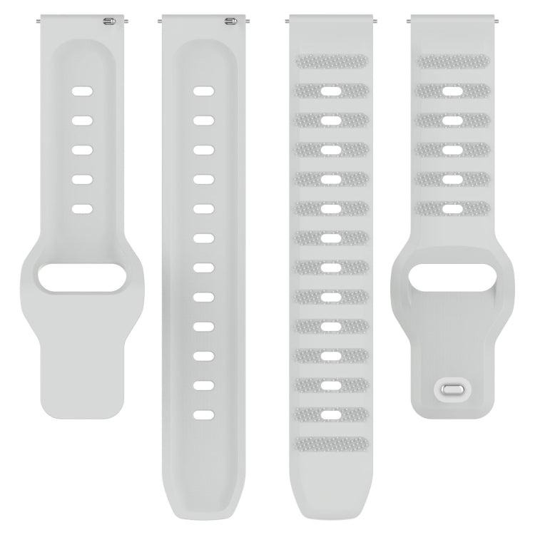 20mm Universal Dots Pattern Silicone Replacement Watch Band(Light Grey) - 20mm Bands by PMC TechLife | Online Shopping South Africa | PMC TechLife