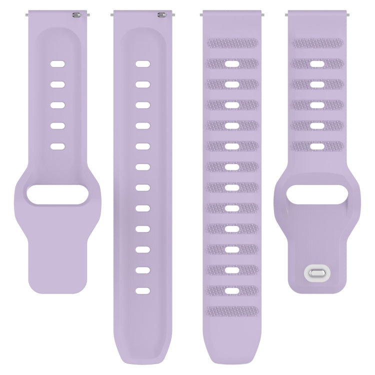 22mm Universal Dots Pattern Silicone Replacement Watch Band(Purple) - 22mm Bands by PMC Jewellery | Online Shopping South Africa | PMC Jewellery