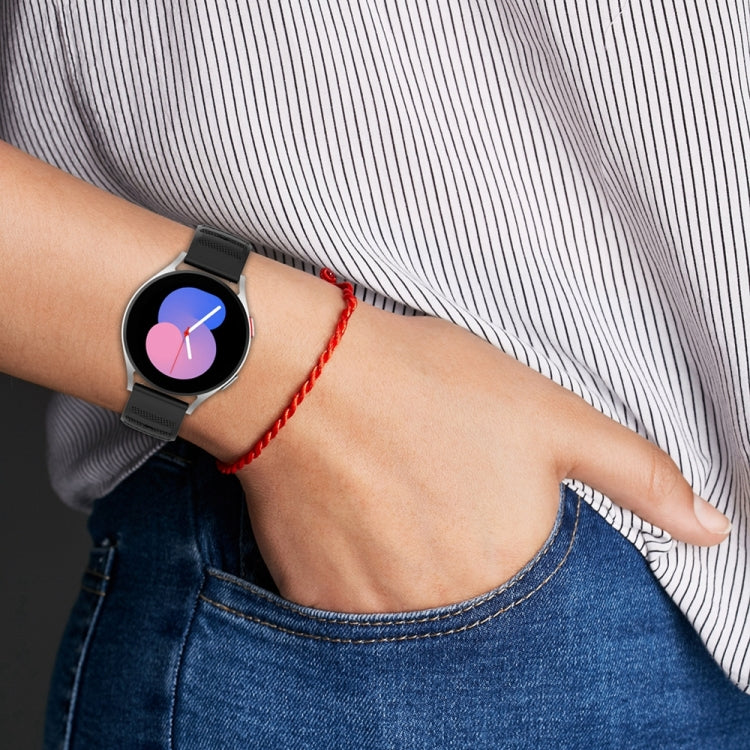 20mm Universal Dots Pattern Silicone Replacement Watch Band(Light Grey) - 20mm Bands by PMC TechLife | Online Shopping South Africa | PMC TechLife