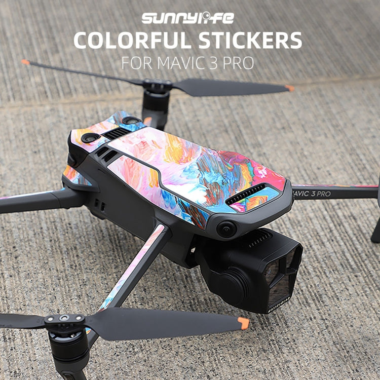 For DJI Mavic 3 Pro / RC Pro Sunnylife Drone Body Remote Control Decorative Stickers Set(Lava Black) - Stickers by Sunnylife | Online Shopping South Africa | PMC TechLife