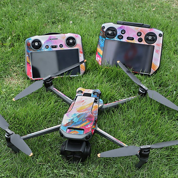 For DJI Mavic 3 Pro / RC Pro Sunnylife Drone Body Remote Control Decorative Stickers Set(Lava Black) - Stickers by Sunnylife | Online Shopping South Africa | PMC TechLife