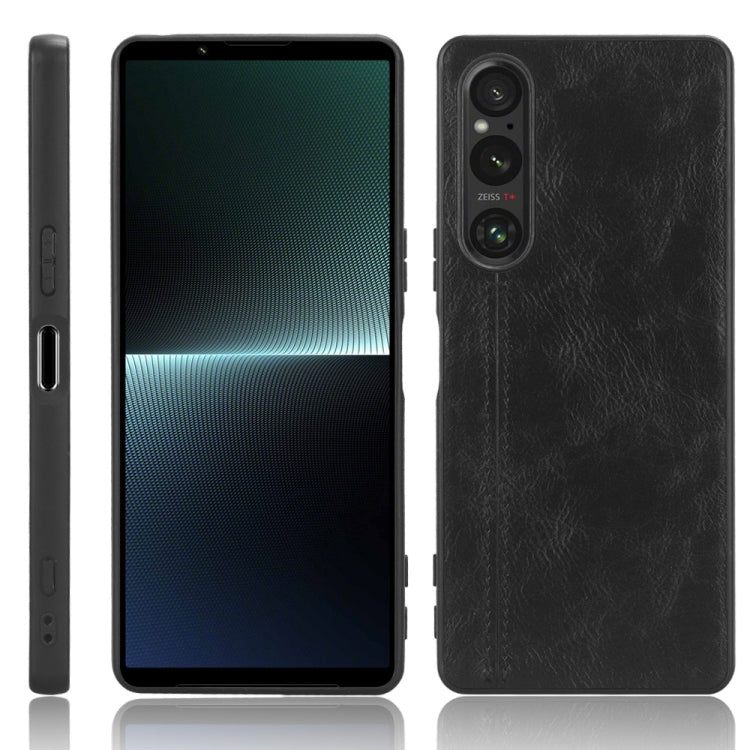 For Sony Xperia 1 V Sewing Cow Pattern Skin PC + PU + TPU Phone Case(Black) - free shipping - PMC TechLife - Order now!