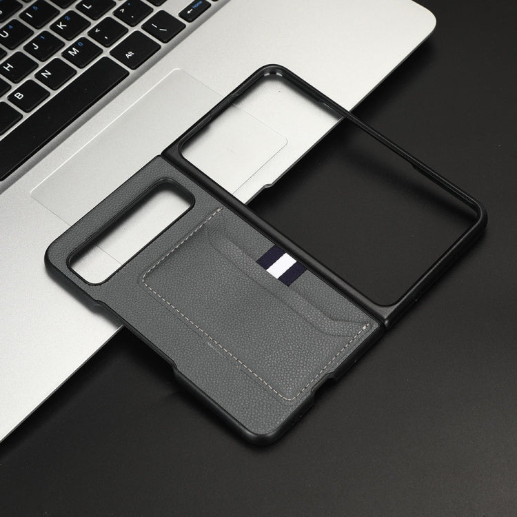 For Google Pixel Fold Litchi Texture Card Slots Back Cover Phone Case(Grey) - free shipping - PMC TechLife - Order now!