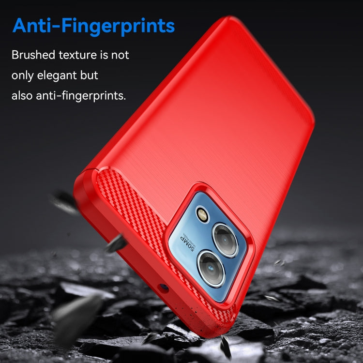 For Motorola Moto G Stylus 2023 4G Brushed Texture Carbon Fiber TPU Phone Case(Red) - Motorola Cases by PMC Jewellery | Online Shopping South Africa | PMC Jewellery