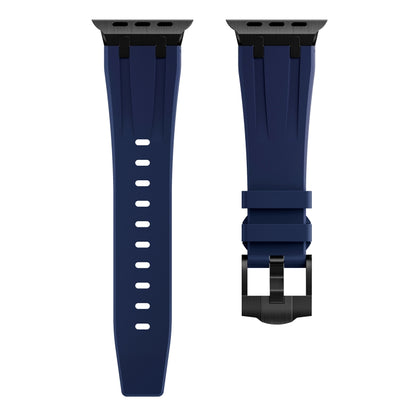 AP Silicone Watch Band For Apple Watch 8 45mm(Black Blue) - Watch Bands by PMC Jewellery | Online Shopping South Africa | PMC Jewellery