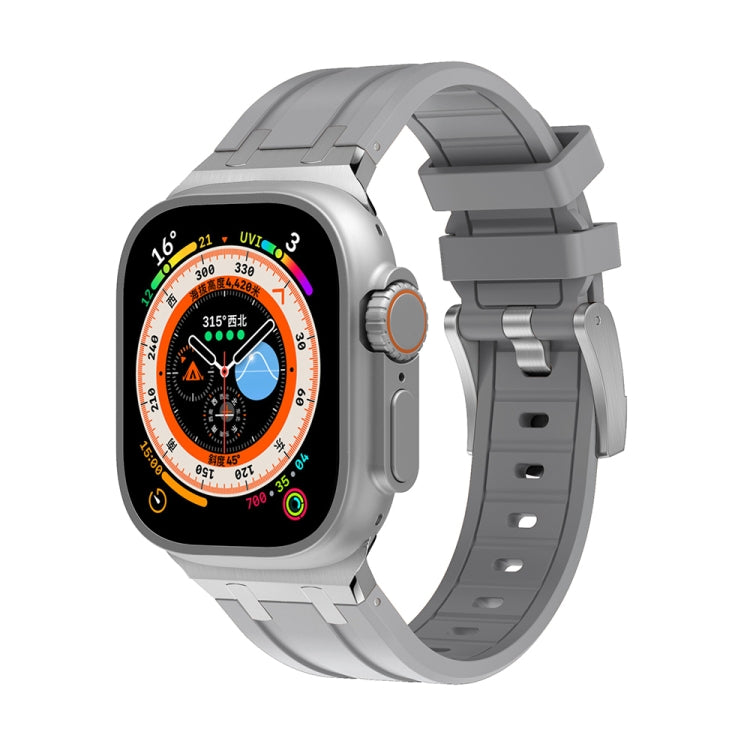 AP Silicone Watch Band For Apple Watch SE 2022 40mm(Silver Grey) - Watch Bands by PMC TechLife | Online Shopping South Africa | PMC TechLife