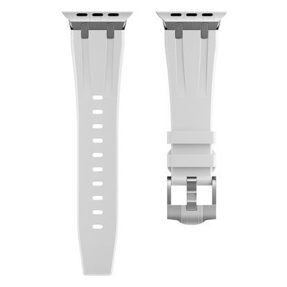 AP Silicone Watch Band For Apple Watch SE 2022 40mm(Silver White) - Watch Bands by PMC Jewellery | Online Shopping South Africa | PMC Jewellery