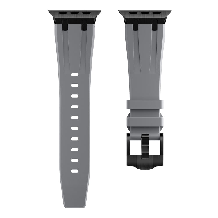 AP Silicone Watch Band For Apple Watch SE 2022 44mm(Black Grey) - Watch Bands by PMC Jewellery | Online Shopping South Africa | PMC Jewellery