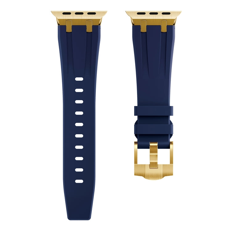 AP Silicone Watch Band For Apple Watch SE 40mm(Gold Blue) - Watch Bands by PMC TechLife | Online Shopping South Africa | PMC TechLife