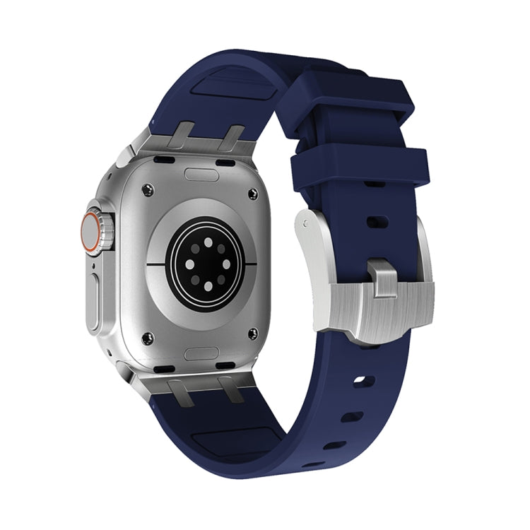 AP Silicone Watch Band For Apple Watch SE 40mm(Silver Blue) - Watch Bands by PMC TechLife | Online Shopping South Africa | PMC TechLife
