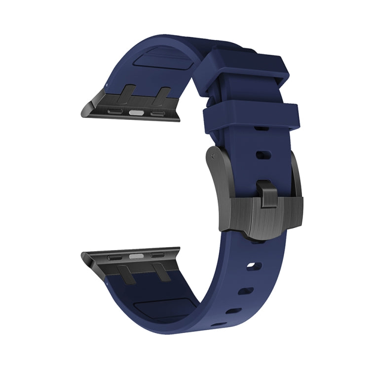AP Silicone Watch Band For Apple Watch 6 40mm(Black Blue) - Watch Bands by PMC TechLife | Online Shopping South Africa | PMC TechLife