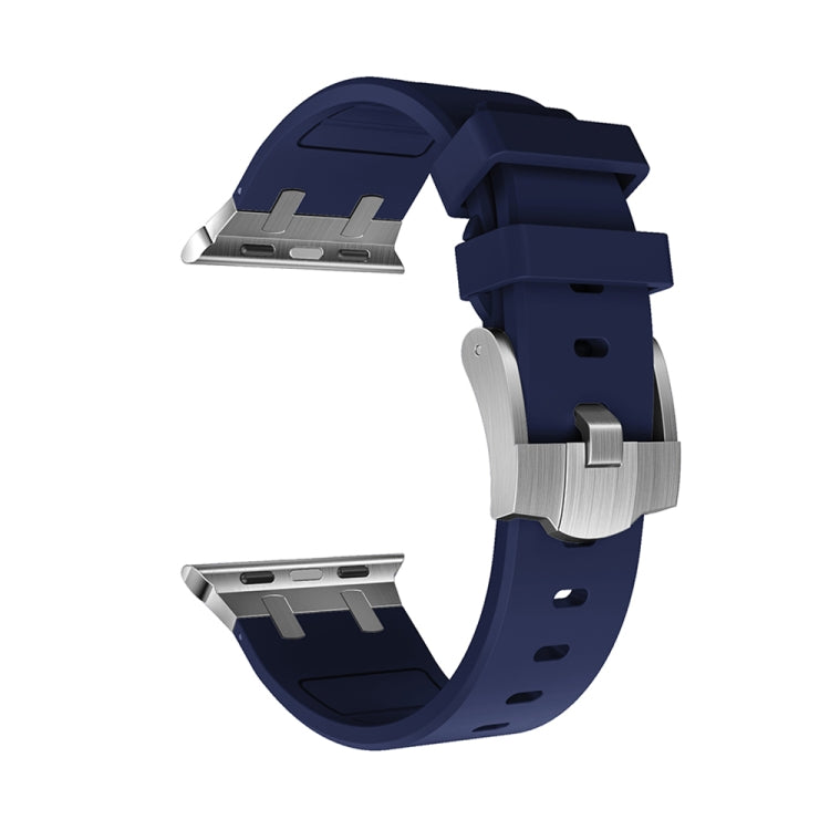 AP Silicone Watch Band For Apple Watch 6 40mm(Silver Blue) - Watch Bands by PMC TechLife | Online Shopping South Africa | PMC TechLife