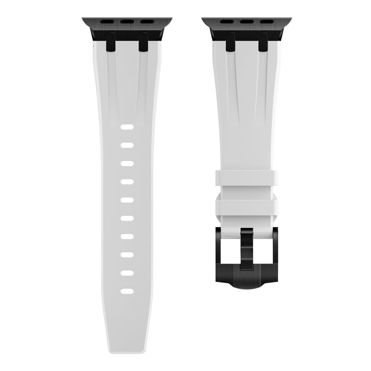 AP Silicone Watch Band For Apple Watch 5 44mm(Black White) - Watch Bands by PMC TechLife | Online Shopping South Africa | PMC TechLife