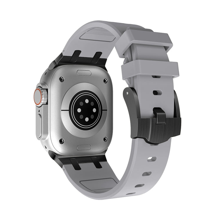 AP Silicone Watch Band For Apple Watch 4 40mm(Black Grey) - Watch Bands by PMC TechLife | Online Shopping South Africa | PMC TechLife