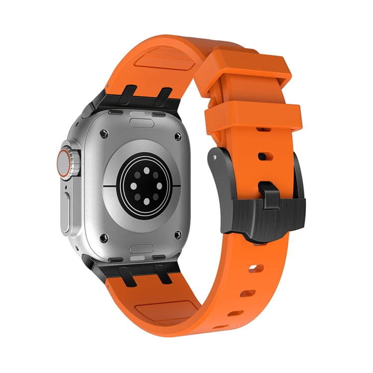 AP Silicone Watch Band For Apple Watch 4 44mm(Black Orange) - Watch Bands by PMC TechLife | Online Shopping South Africa | PMC TechLife