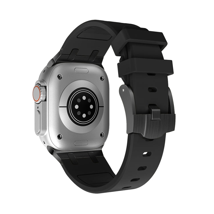 AP Silicone Watch Band For Apple Watch 2 38mm(Black Black) - Watch Bands by PMC TechLife | Online Shopping South Africa | PMC TechLife