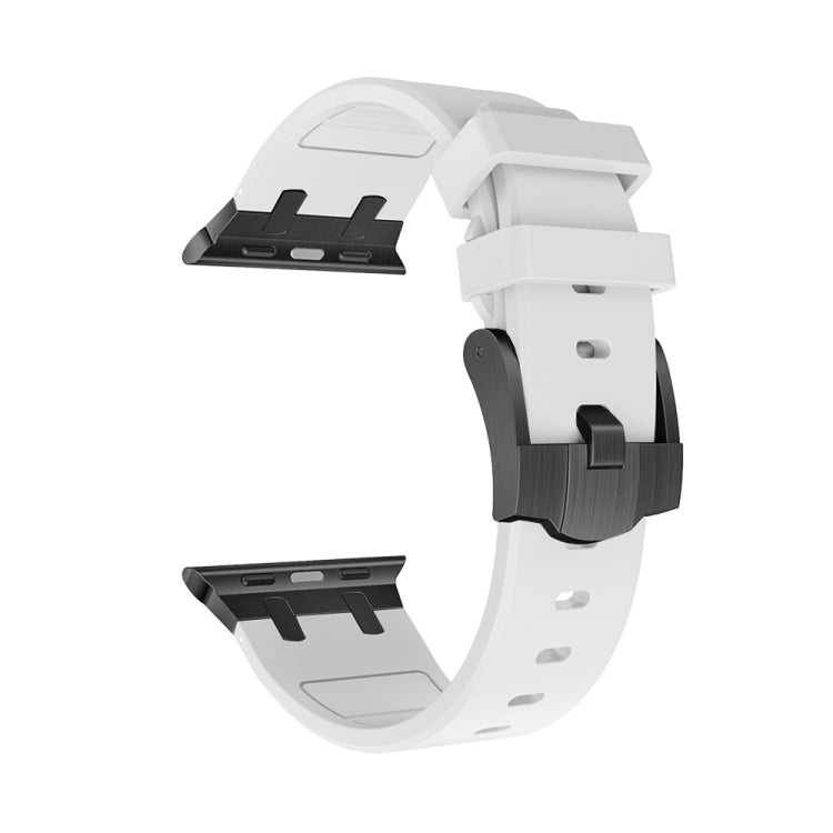 AP Silicone Watch Band For Apple Watch 42mm(Black White) - Watch Bands by PMC TechLife | Online Shopping South Africa | PMC TechLife