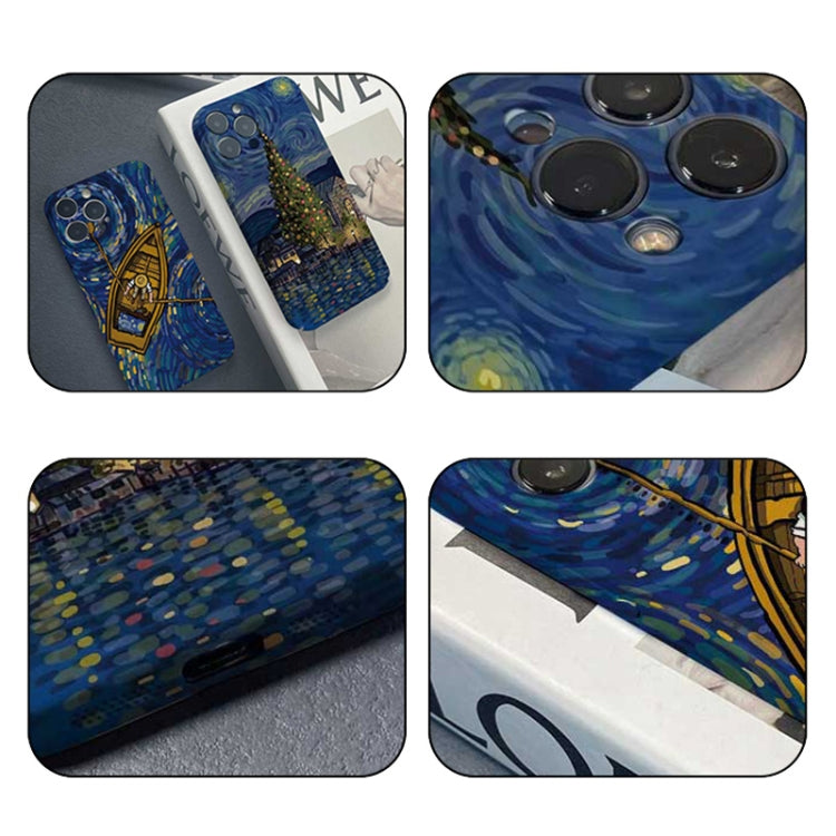 For iPhone 11 Pro Precise Hole Oil Painting Pattern PC Phone Case(Castle) - iPhone 11 Pro Cases by PMC TechLife | Online Shopping South Africa | PMC TechLife