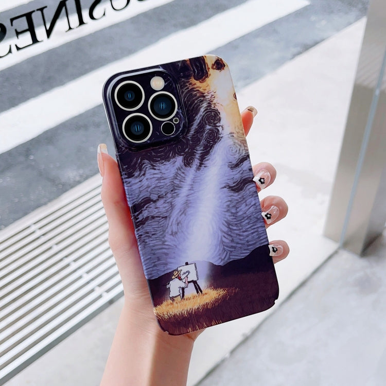 For iPhone 11 Pro Max Precise Hole Oil Painting Pattern PC Phone Case(Shine) - free shipping - PMC TechLife - Order now!