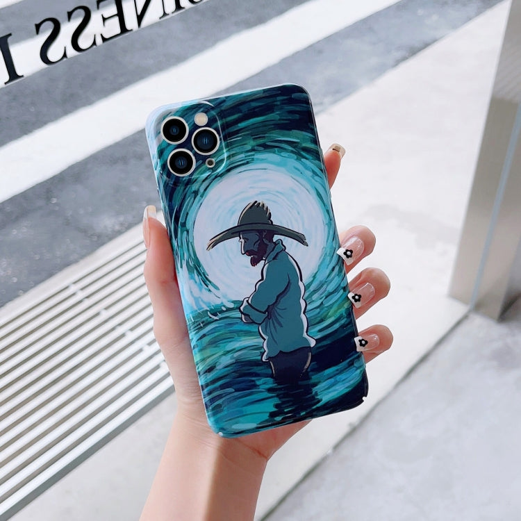 For iPhone 11 Pro Max Precise Hole Oil Painting Pattern PC Phone Case(Thinker) - iPhone 11 Pro Max Cases by PMC TechLife | Online Shopping South Africa | PMC TechLife