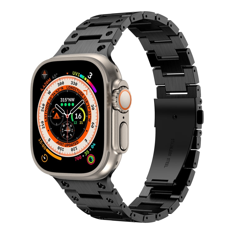 Double Rows Metal Watch Band For Apple Watch 2 38mm(Black) - Watch Bands by PMC TechLife | Online Shopping South Africa | PMC TechLife