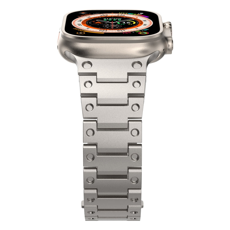 Double Rows Metal Watch Band For Apple Watch 42mm(Titanium) - Watch Bands by PMC TechLife | Online Shopping South Africa | PMC TechLife